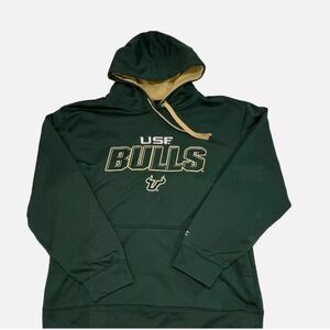 USF Bulls Men Champion Size Large Sweatshirt Hoodie South Florida Green